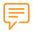 A message bubble icon with horizontal lines